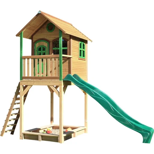 "Romy Playhouse Brown/Green - Green Slide image"