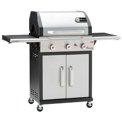 "Triton 3.0 silver gas BBQ - Barbecue - foldable worktops - suitable for 12 people image"