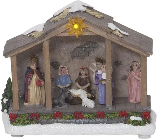 "Nativity scene with LED lighting image"