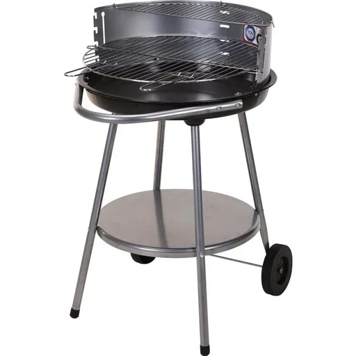 "BBQ charcoal grill - Ø 51.5 cm - stainless steel - black - on wheels image"