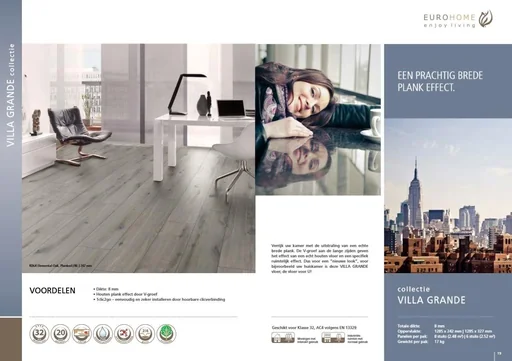 "Villa Grande laminate flooring Organic Oak 8 mm 2.48 m² image"