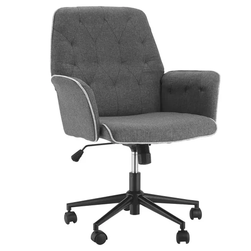 "Office chair with rocker function, swivel chair, home office chair, height-adjustable desk chair, ergonomic 360° swivel wheels S image"