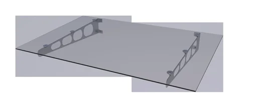 "Stainless steel canopy HD/LT 140 clear, 140 x 90 x 16 cm, stainless steel, laminated safety glass (VSG) 8 mm clear image"