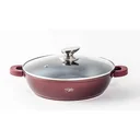 Platinum roasting pan - non-stick coating - 28 cm - Burgundy