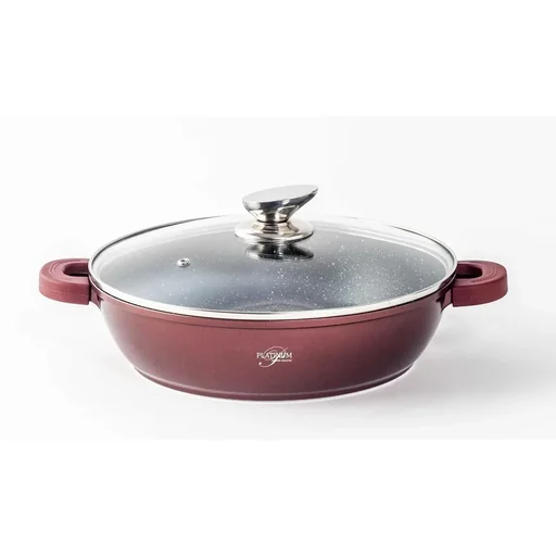 "Platinum roasting pan - non-stick coating - 28 cm - Burgundy image"