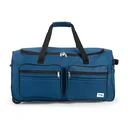 Travel bag with wheels blue 85 liters