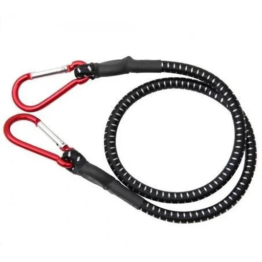 "Elastic band with snap hook 80cm x 10mm - Black image"