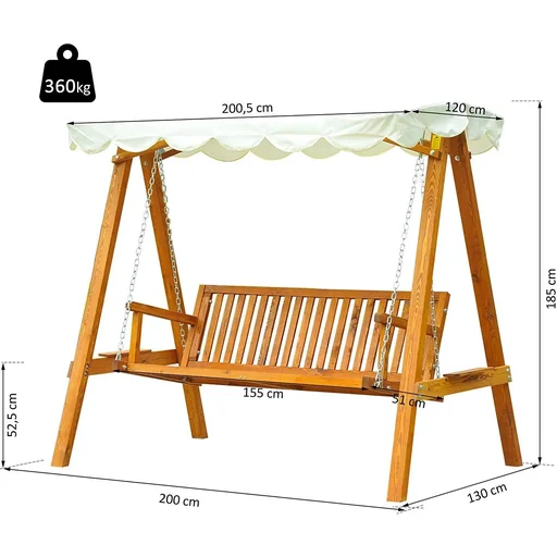 "3-seater porch swing image"