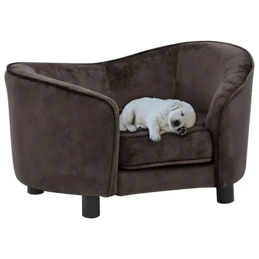 "Dog bench 69x49x40 cm plush brown image"