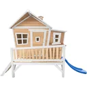 Emma Playhouse Brown/White - Blue Slide