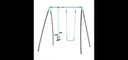 Premium metal swing set with mist spray function, outdoor swing set, children, single swing, plate seesaw