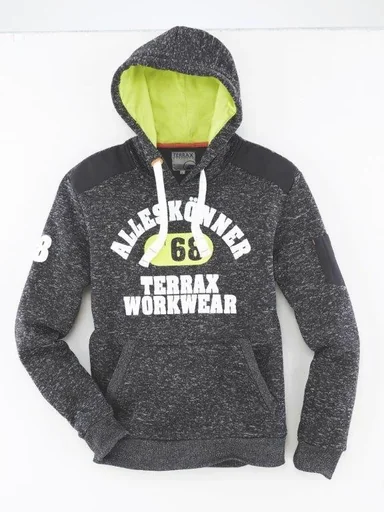 "Hoodie, color black/lime mottled, size M image"
