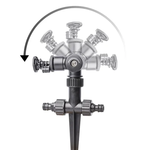 "Water-saving lawn sprinkler, 180° swivel head image"