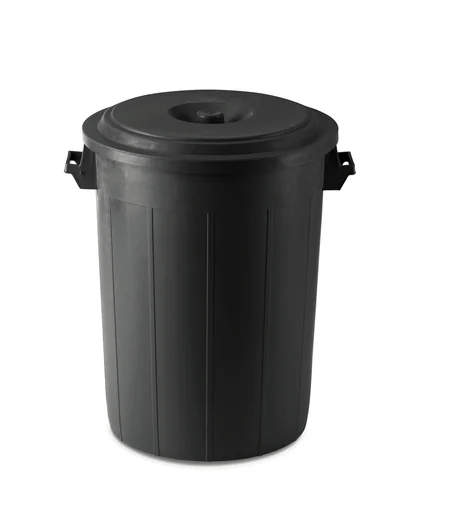 "Feed bin with lid, 70 liters, black image"