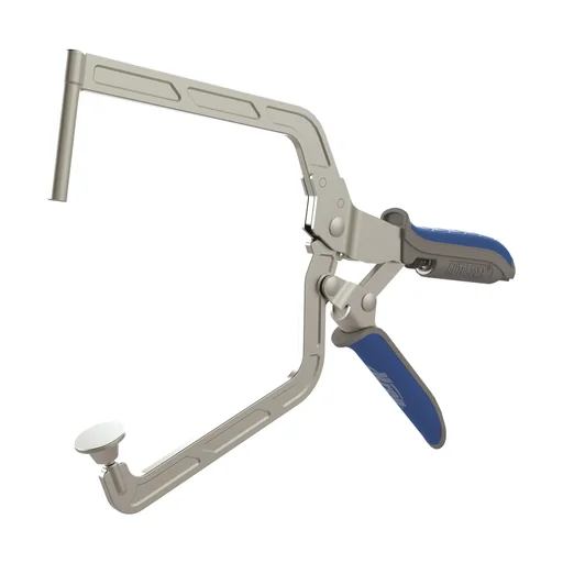 "Clamp for pocket holes with automatic adjustment image"