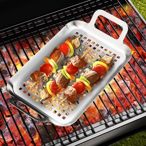"stainless steel grill plate image"