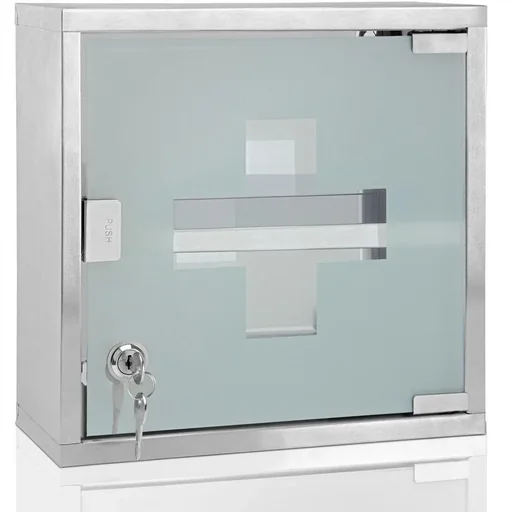 "First aid medicine cabinet including key small image"