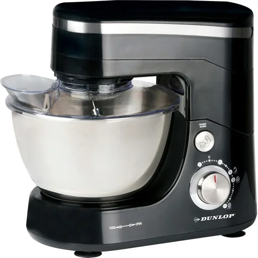 "Food processor - 5-liter stainless steel bowl - 800 watts - black/silver - beater, whisk, and dough hook - CY-617 image"