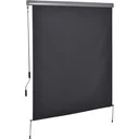 Vertical awning with hand crank grey