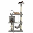 Cat scratching post with sisal cat scratching posts 140 cm grey