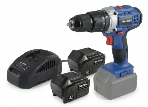 "Snoerloze boorhamer 18 V Li-Ion inclusief 2 x 4 Ah accu's en lader image"