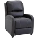 Massage chair TV chair Relaxing chair Living room 165° tilt Faux leather Metal Black 70 x 88 x 100 cm