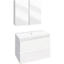 Concept bathroom furniture with mirror cabinet 60cm - White/White