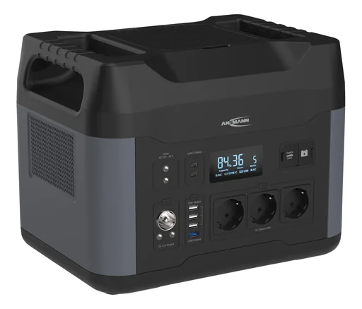 "Power station with LED lamp, AC sockets, car socket and USB, 2200 Watt image"