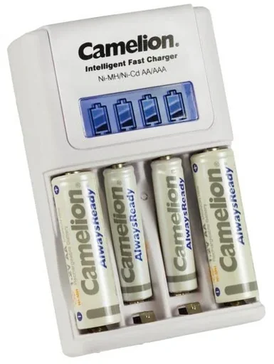 "Plug-in charger including 2 x AA + 2 AAA AlwaysReady batteries image"