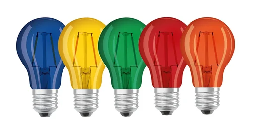 "LED lamp Superstar DécorRed with 2.5 watts, E27, red image"