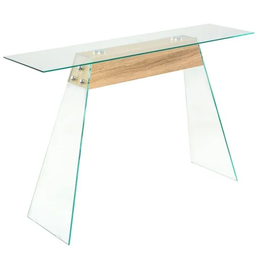 "Wall table 120x30x76 cm MDF and glass color oak image"