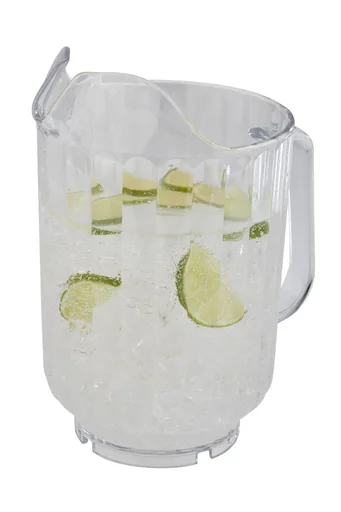 "Pitcher, Ø 13 cm, H: 21 cm, Capacity 1.5 L - Beer mug, carafe for lemonade, water carafe, plastic, transparent image"