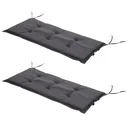 Sofa cushion set 2-piece, polyester grey
