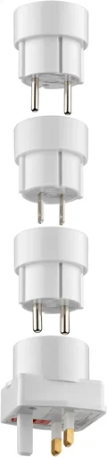 "Universal travel adapter set for Southern Europe, America, Asia/Africa, England image"