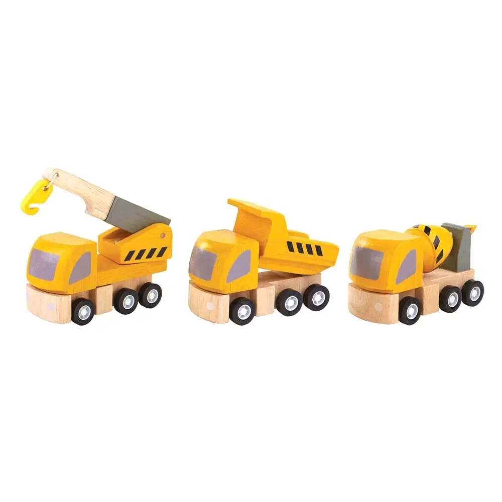 "Plan Toys speelgoed wegenonderhoudset hout image"