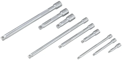 "Socket wrench/ extension set 1/2" - 3/8" - 1/4", 9-piece image"