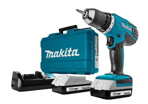 "Cordless impact drill HP457DWE10, 18 Volt - 2-speed, Li-Ion with 74-piece accessories image"
