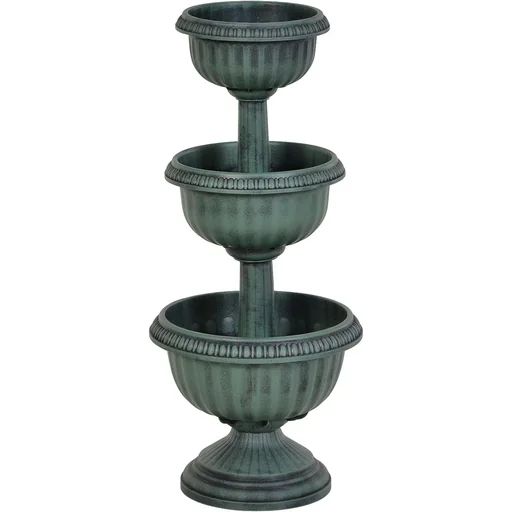 "Flower stand 3-piece, green image"