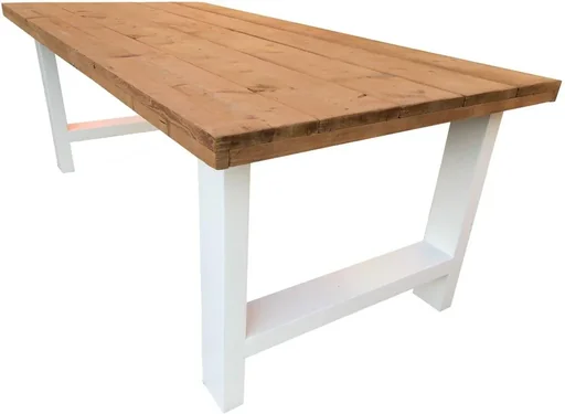 "Seattle Roasted wood dining table - White image"