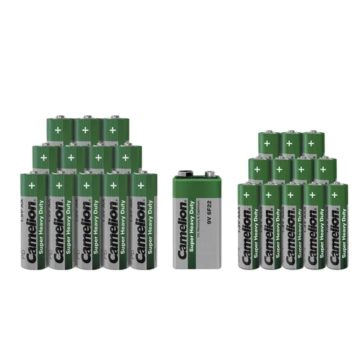 "Zinc-carbon battery value set 25 pieces image"