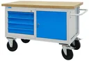 Mobile workbench with 4 drawers and 1 door