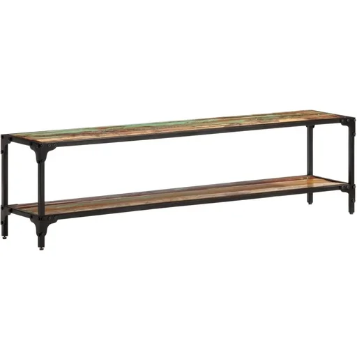 "TV cabinet 150x30x40 cm made of solid recycled wood image"