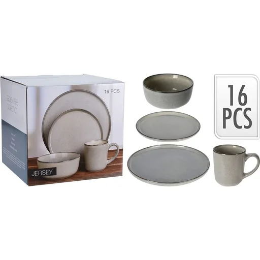 "Excellent Dinnerware Set - 16 Pieces - Stoneware - Beige image"