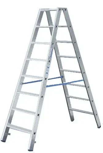 "Double ladder 2x4 steps aluminum image"