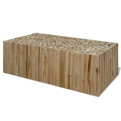 "Coffee table 90x50x35 cm real teak image"