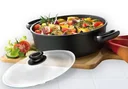 Casserole dish with glass lid, 24 cm, 8 cm high