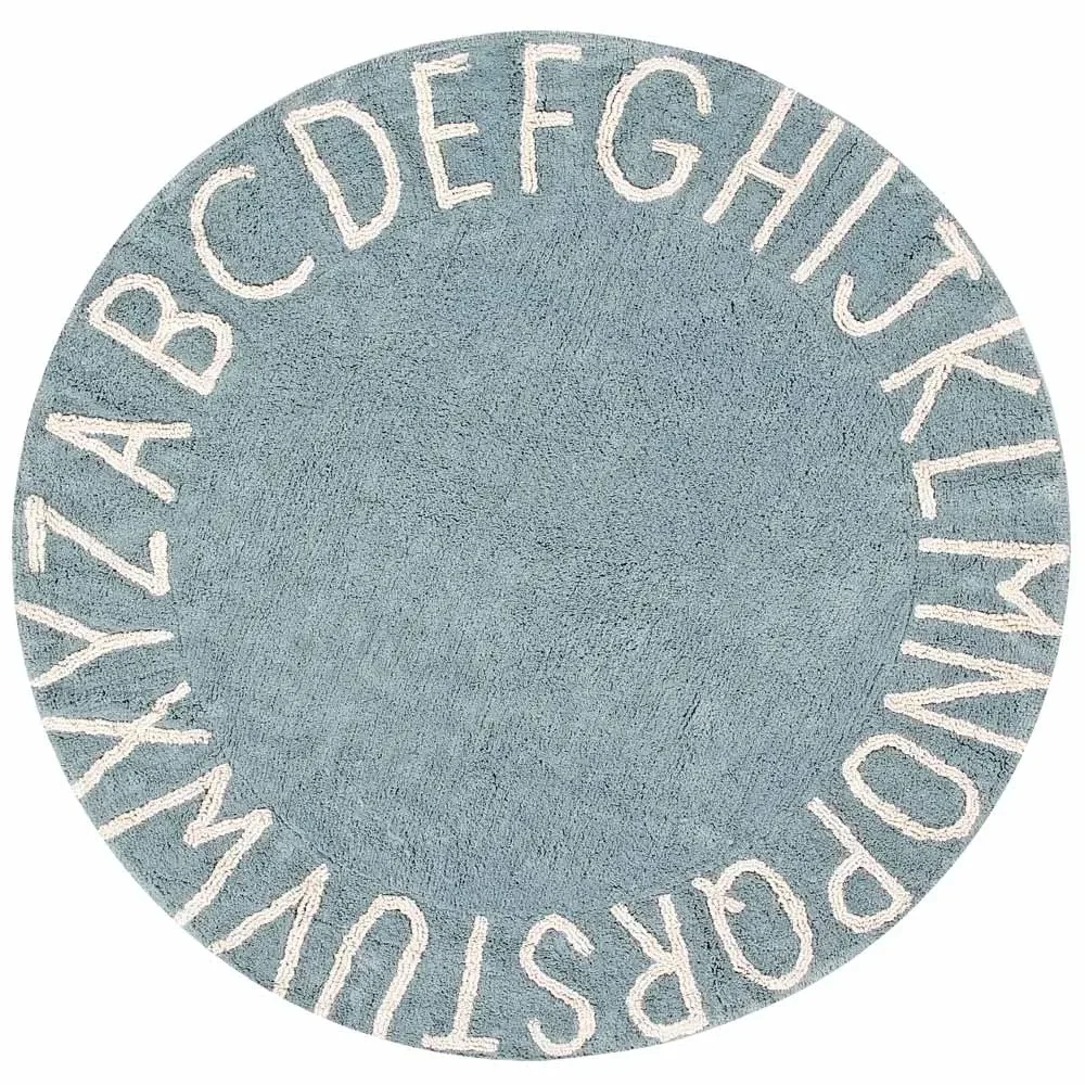 "Lorena Canals rond tapijt ABC blauw image"