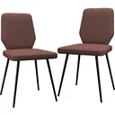 Dining room chairs 2-seater fabric brown