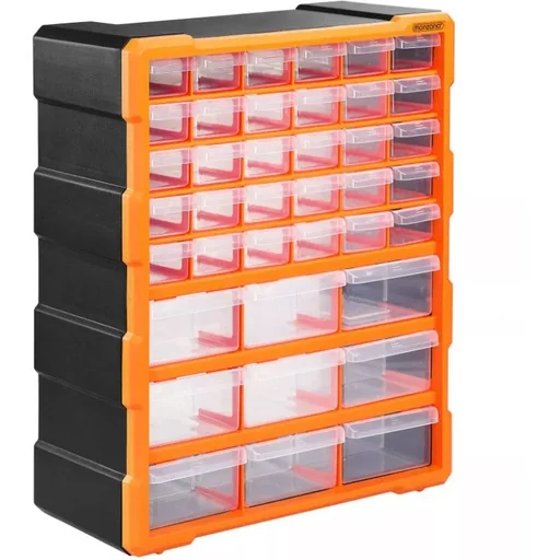 "Small parts organizer - 39 compartments image"
