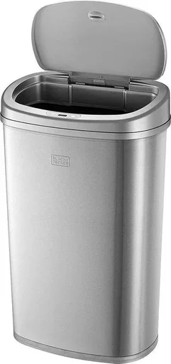 "Trash can with motion sensor - stainless steel - 50 liters - sensor bin - hands-free system image"